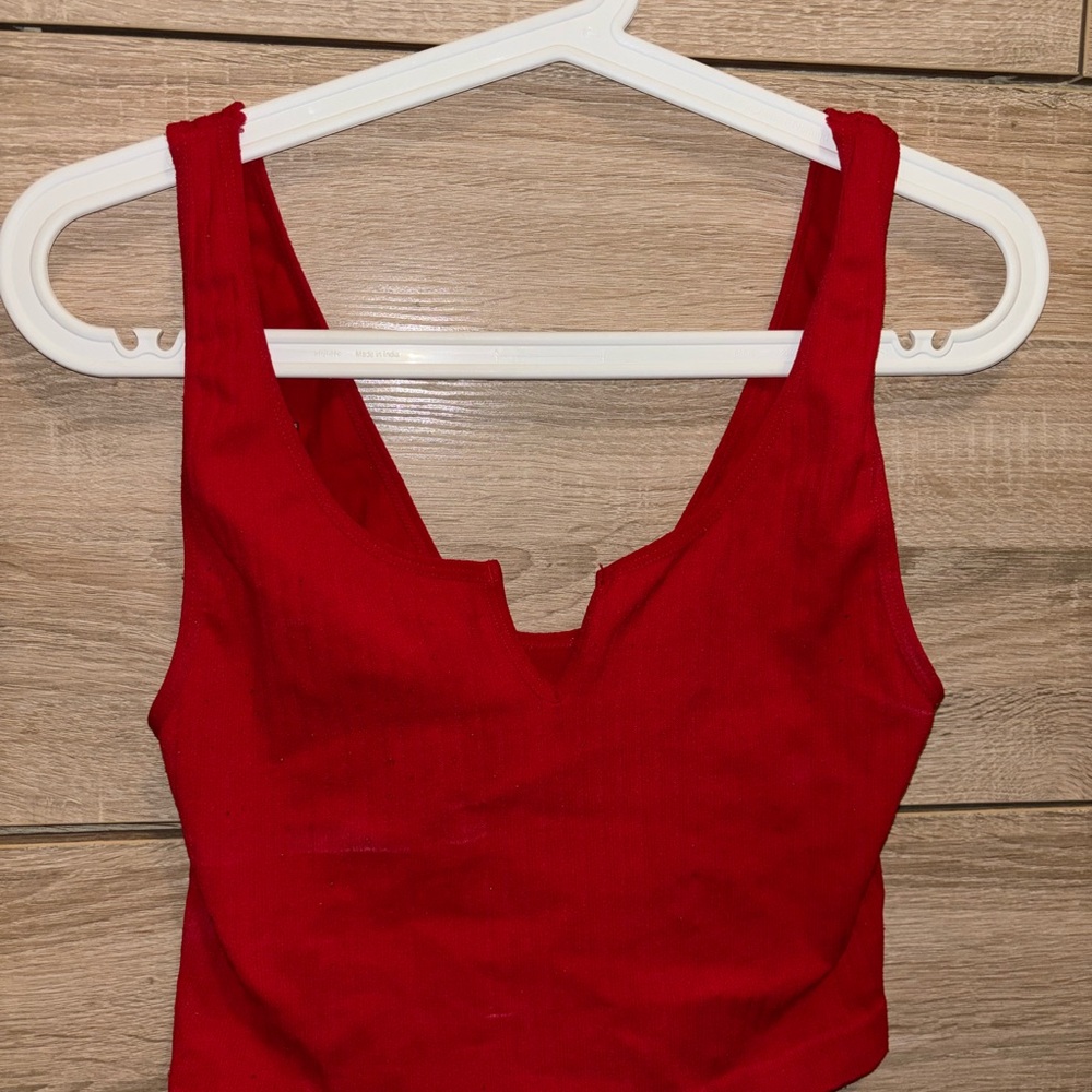 Red Sleeveless Women's Top